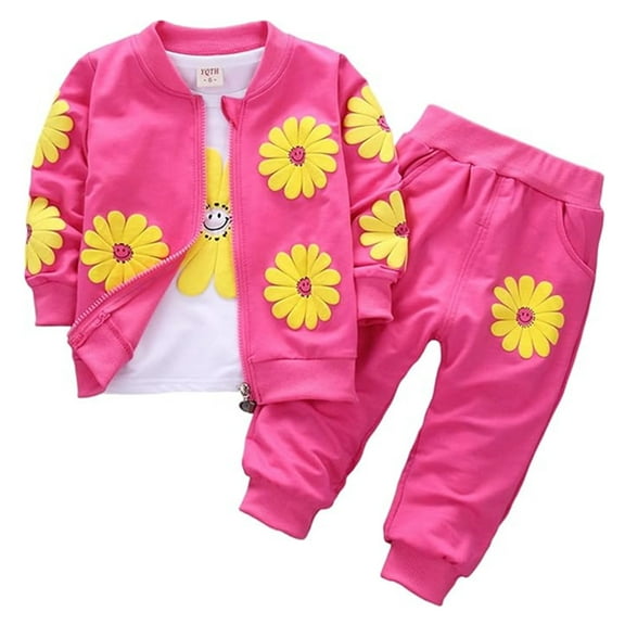 Toddler Kids Baby Boys Clothes Set Long Sleeve Pullover Sweatshirt Vest Hoodie Pants 3 PCS