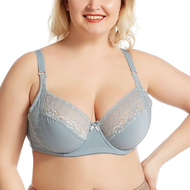 Product Classification Bra - Women's Plus Size E Cup Lace Minimize Side with Side Support and Thin Design