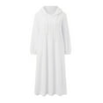 thumbnail image 4 of Prolriy Robe à Manches Longues pour Femmes Robe Décontractée Solide en Peluche à Capuche Robe Ample avec Poche Robe Chandail Robe Chandails Robes pour Femmes Blanc m, 4 of 4