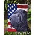 thumbnail image 3 of Miniature Shar Pei Dog American Flag Garden Flag, 3 of 3