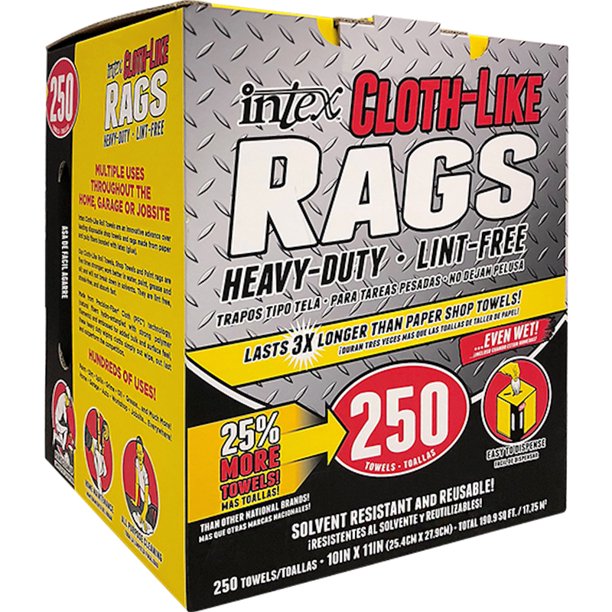 WIPING RAGS 10X11" 250PK