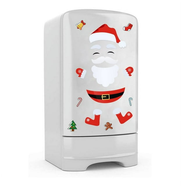 Jinsinto Santa Claus Réfrigérateur Aimant Réfrigérateur-Autocollants, Décorations de Noël-fenêtre Sans Rayures
