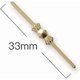 thumbnail image 4 of 100pcs-Pack 33mm Chandelier lamp Part connectors chlips Bowtie pins for Fastening Crystals Bead Parts Chandelier Replacements Lighting Accessories (Go, 4 of 4