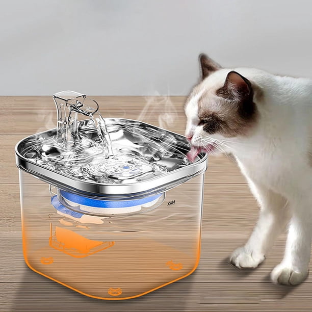 Fuente del gato,Apagado automático de fuente de agua eléctrica para gatos,Dispensador de agua para perros con grifo de filtro silencioso, automático para Modelos de inducción Salvador Fuente del gato