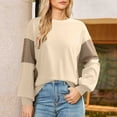 thumbnail image 5 of HAiming Womens Casual Oversized Sweatshirt Long Sleeve Crew Neck Color Block Pullover Tops Side Slit Trendy Clothes, 5 of 6