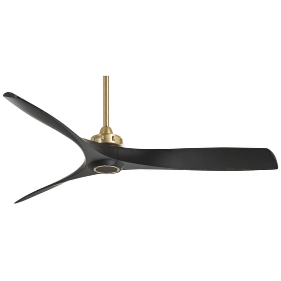 Ceiling Fan In Transitional Style 11.5 Inches Tall By 60 Inches Wide-Soft Brass Finish-Coal Blade Color Minka Aire Fans F853-Sbr/Cl