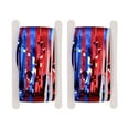 thumbnail image 1 of Rideaux à Franges en Feuille - 2 Packs Rideaux Métalliques Étincelants pour Fête Décoration de Cabine Photo-Rouge Argenté Bleu, 1 of 5