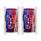 thumbnail image 1 of Cortinas con flecos de aluminio, 2 paquetes de cortinas metálicas brillantes, decoración para fotomatón de fiesta, rojo, plateado y azul, 1 of 5