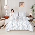 thumbnail image 4 of Feelyou Fashion Tree Branches Full Size Comforter Sets, Blue Jungle Plant Botanical Bedding Comforter Set, Teens Kids Boys Girls Reversible Bedding Sets, Lightweight Room Decor, 3pcs, 4 of 8