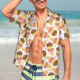 thumbnail image 5 of Yiaed Cute Ice Cream Print Hawaiian Shirt for Men Short Sleeve Button Down Shirts Beach Shirts for Men-3X-Large, 5 of 5