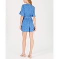 thumbnail image 6 of Maison Jules Women’s Printed Surplice Rompers, Bright Blue, 8, 6 of 7