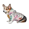 thumbnail image 7 of Salouo Skull and Flowers Pattern Small Dog Hoodie Sweatshirts Dog Clothes Coat Clothing Puppy Sweater Outfit Pullover Pet Winter Coat Sweater Outfit-X-Small, 7 of 7