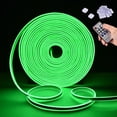 thumbnail image 1 of Delight 50FT 2-Sided LED NEON Light DIY Adjustable Mode IP65 Water Resistance Neon Strip Lights Remote for Home Garden Building Decor Green, 1 of 9