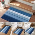 thumbnail image 6 of 2x3 Door Mat Rug, Blue Ombre Stripe Non-Skid Rubber Backing Large Rectangle Rugs - Living Room Bedroom Home Office, Farmhouse Striped Modern Abstract Art Indoor Floor Mat Carpets Washable Rug, 6 of 9