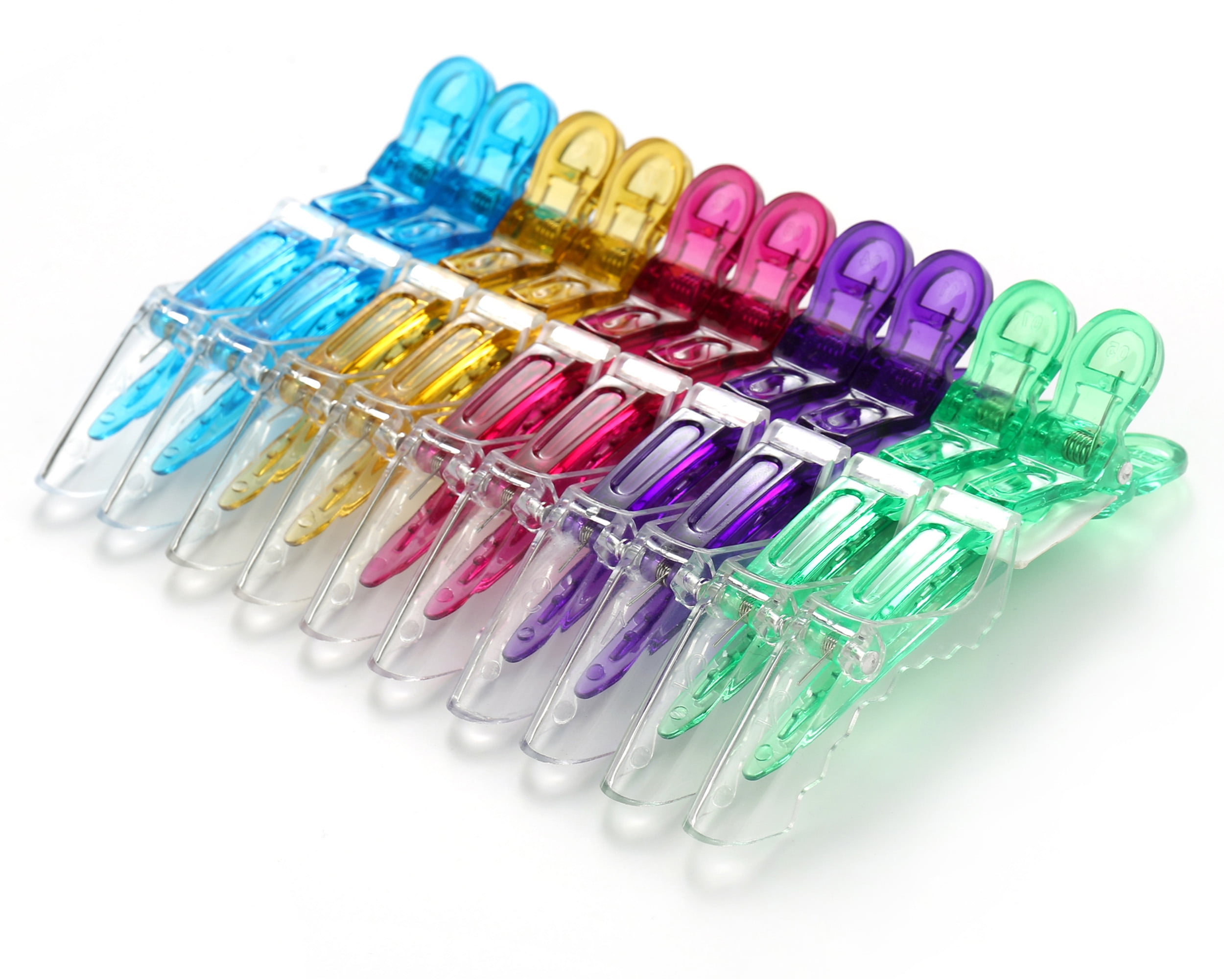 OneDor 10 Pcs Transparent Salon Croc Clips Hair Styling Clips