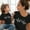 Black, variant on WQJNWEQ Mom and Daughter Matching Outfits Mother and Daughter Clothes Love Print Short Sleeve T-Shirts Tops Blouse