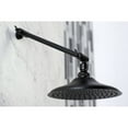 thumbnail image 2 of Kingston Brass K136K0MB Victorian 7-3/4 Inch Round Raindrop Brass Shower Head with 10-Inch High-Low Adjustable Shower Arm in Matte Black, 2 of 7