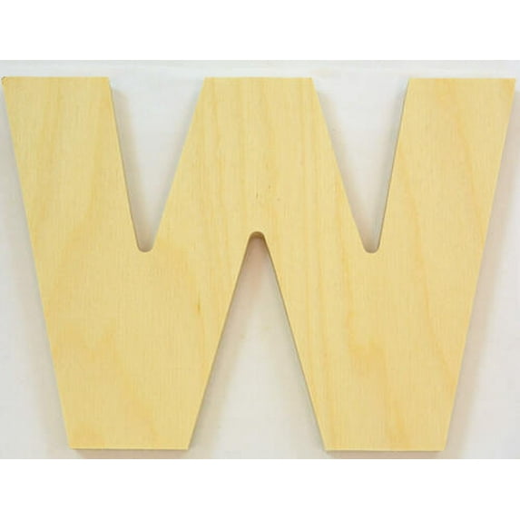 Package of 1, 8 Inch X 1/2" Thickness Baltic Birch Wood Letter "W" in The Arial Font | Thick | Upper Case for Art & Craft Project, Made in USA