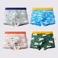 thumbnail image 2 of Shadoumai Toddler Boys Cotton Boxer Briefs Kids Soft Breathable Underwear Little Boys Boxers Cute Assorted Prints 4 Pack, 2 of 4