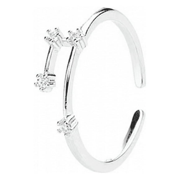 Horoscope Ring 925 Sterling Silver Statement Ring for Women