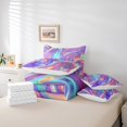 thumbnail image 4 of Erosebridal Metal Texture Bedding Sets King Size, Dreamy Liquid Comforter Sets with Sheets, Abstract Marble Bed Set, Ultra Soft Room Decorative, 7-Piece, 4 of 6