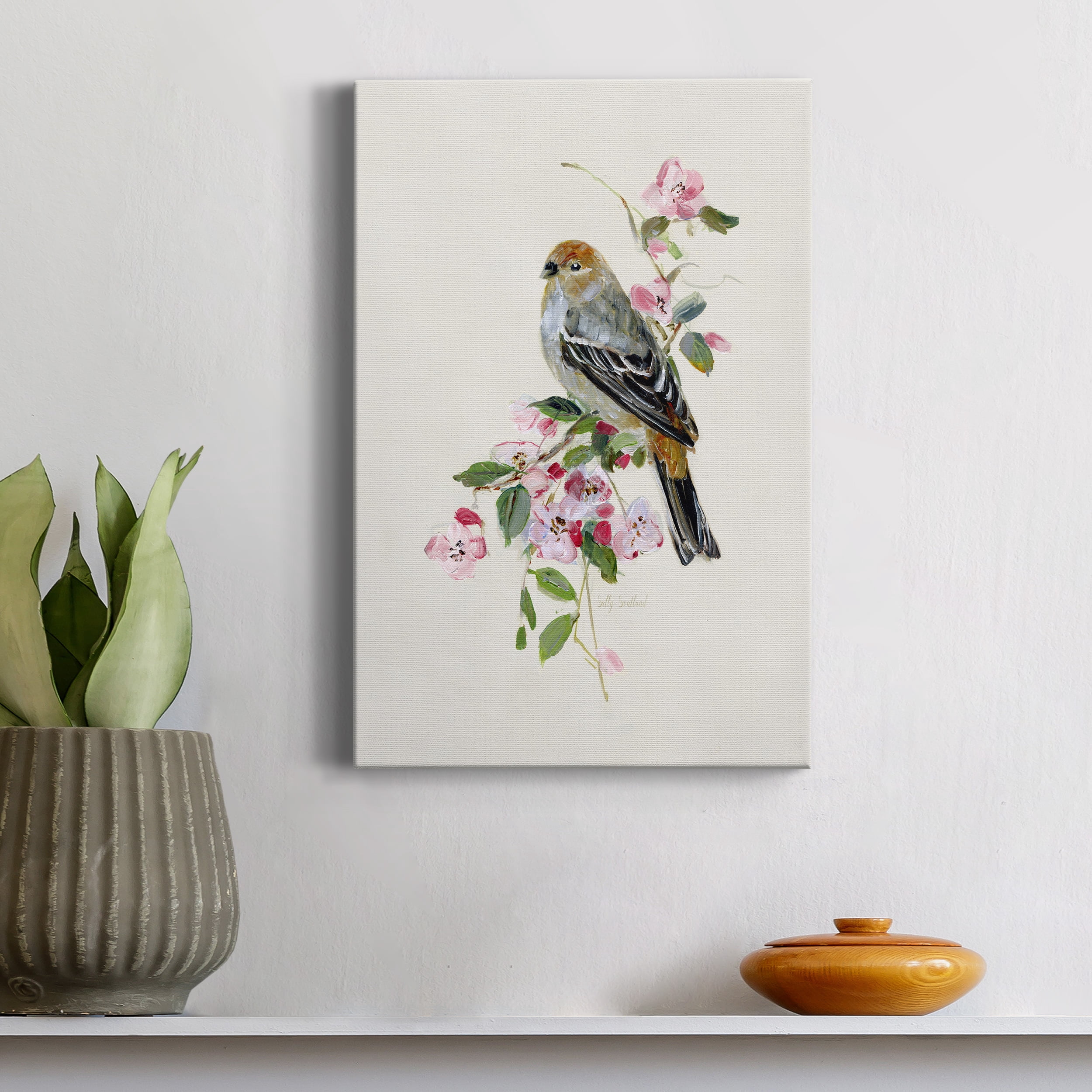 Spring Song Goldfinch Premium Gallery Wrapped Canvas - Ready to Hang - 24 x 36