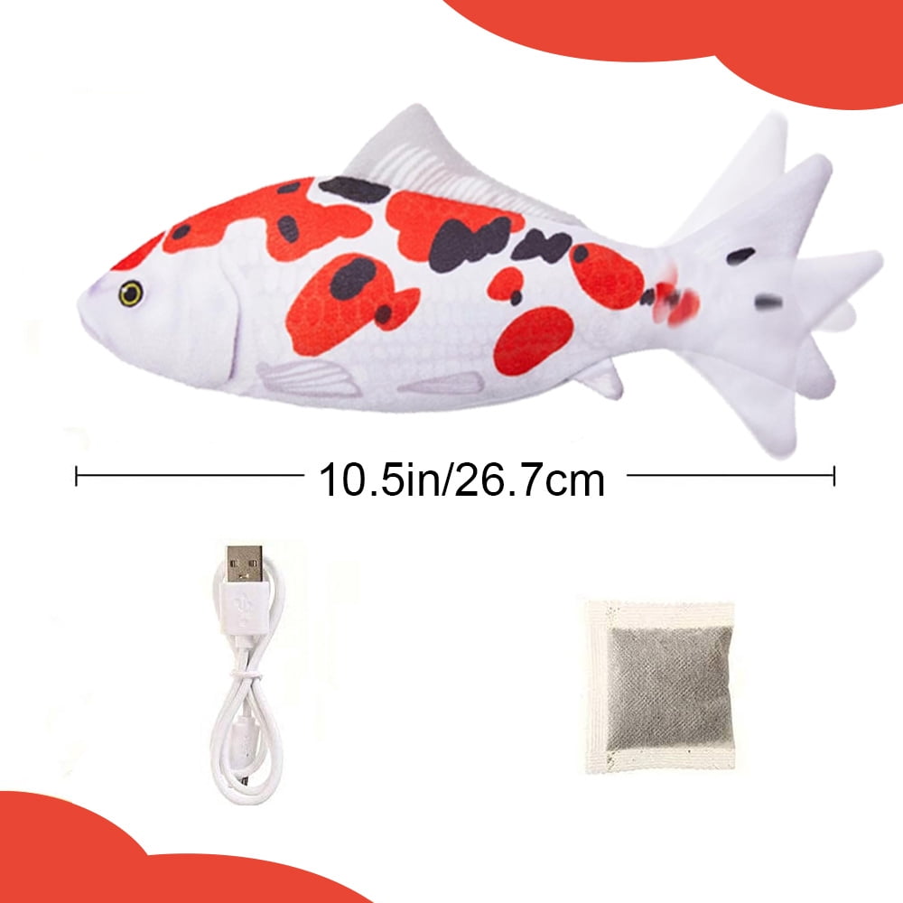 2 Pack Floppy Fish Cat Toys, Cat Toys Flopping Fish, Moving Kitten Kicker, Floppy Wiggle Carp For Small Dogs, Soft And Durable, Interactive Kitten Kicker For Indoor For All Breeds