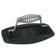 Jim Beam BBQ 9 Cast Iron Heavy Duty Meat Press, Black