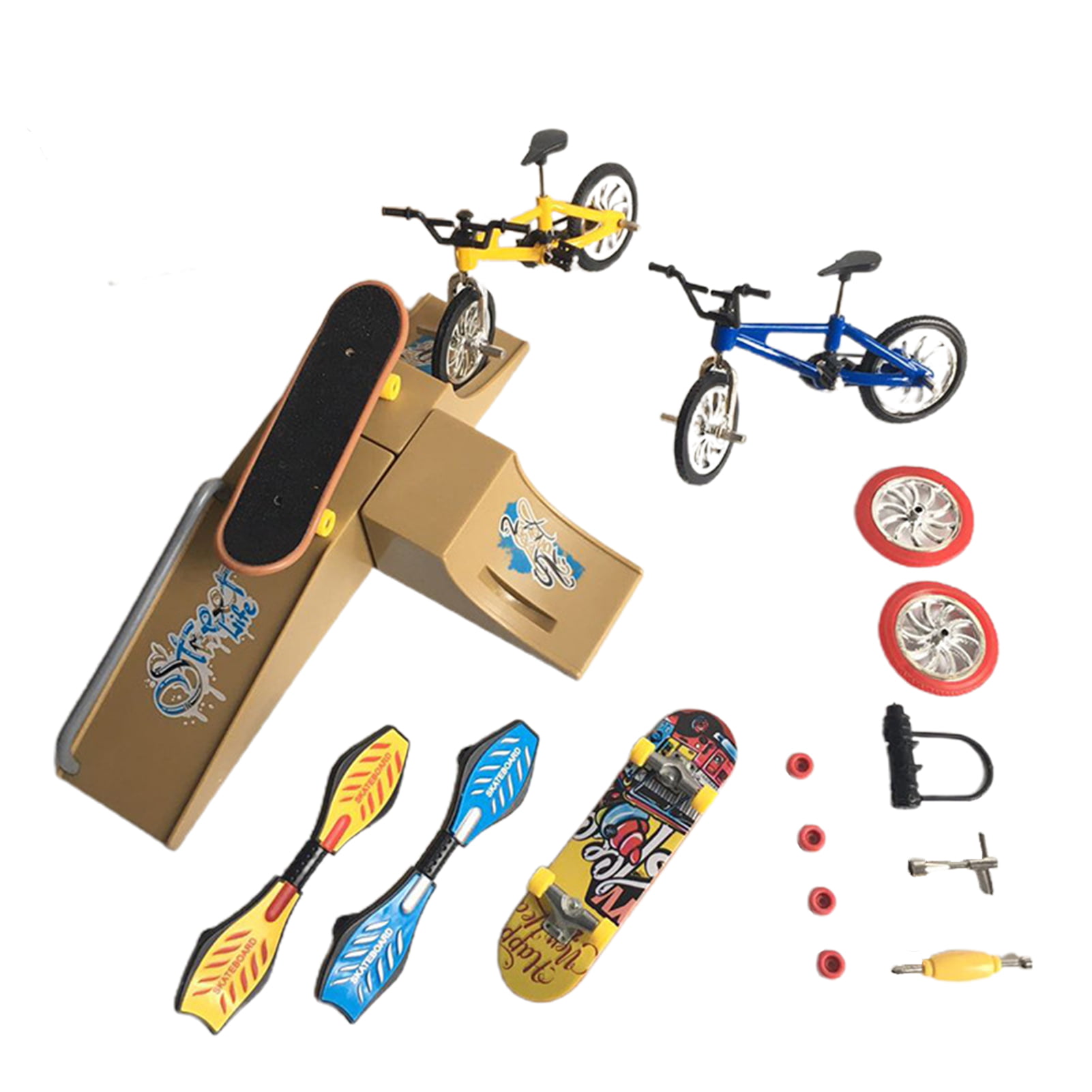 Finger Bicycle Finger Skateboard Toy Bicycle+Skateboard+Vitality Board+Scooter 