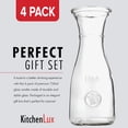 thumbnail image 5 of Kitchen Lux Carafe Single Serve Wine Decanter Glass Pitcher for Wine, Juice and More 350ml Set of 4, 5 of 8