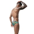 thumbnail image 3 of PEASKJP Mens Briefs Sport Solid Color Swimsuit,Green S, 3 of 5