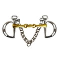 thumbnail image 2 of OUSITAID Western Style Cheval Bit Cuivre Bouche Cheval Bit W/Curb Crochets Chaîne Centre Rouleau, 2 of 7