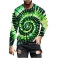 thumbnail image 2 of PNTUTB Men's Fashion Tie-dye Print Crew Neck Pullover Casual Long Sleeve Comfortable Breathable Tops, 2 of 6