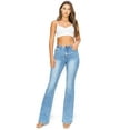 thumbnail image 2 of Machine Jeans Women's Juniors High Waist Denim Flares (2, Denim), 2 of 4
