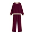 thumbnail image 4 of Women's Sweat Suits Plus Size Color Block Loose Pullover Sweatshirt Sweatpants Casual Set, 4 of 4