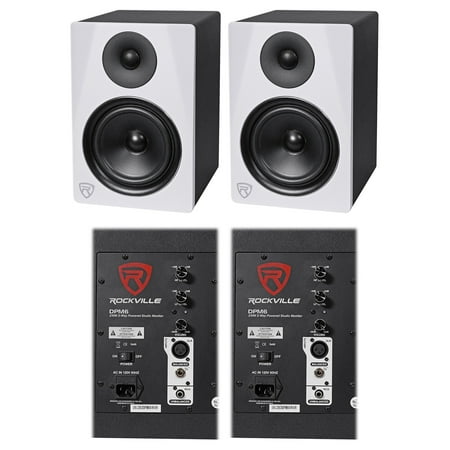 (2) Rockville DPM6W Dual Powered 6.5