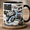 Black, variant on Pilot Mug 2D Printed 3D Effect Personalized Pilot Gift with Airplane Cockpit Design