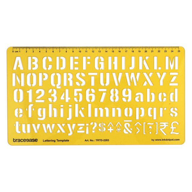 Traceease Pochoirs de Lettres de l'Alphabet en Majuscules et Minuscules, Outils de Dessin de Gabarit, Pochoirs de Lettres de l'Alphabet Anglais