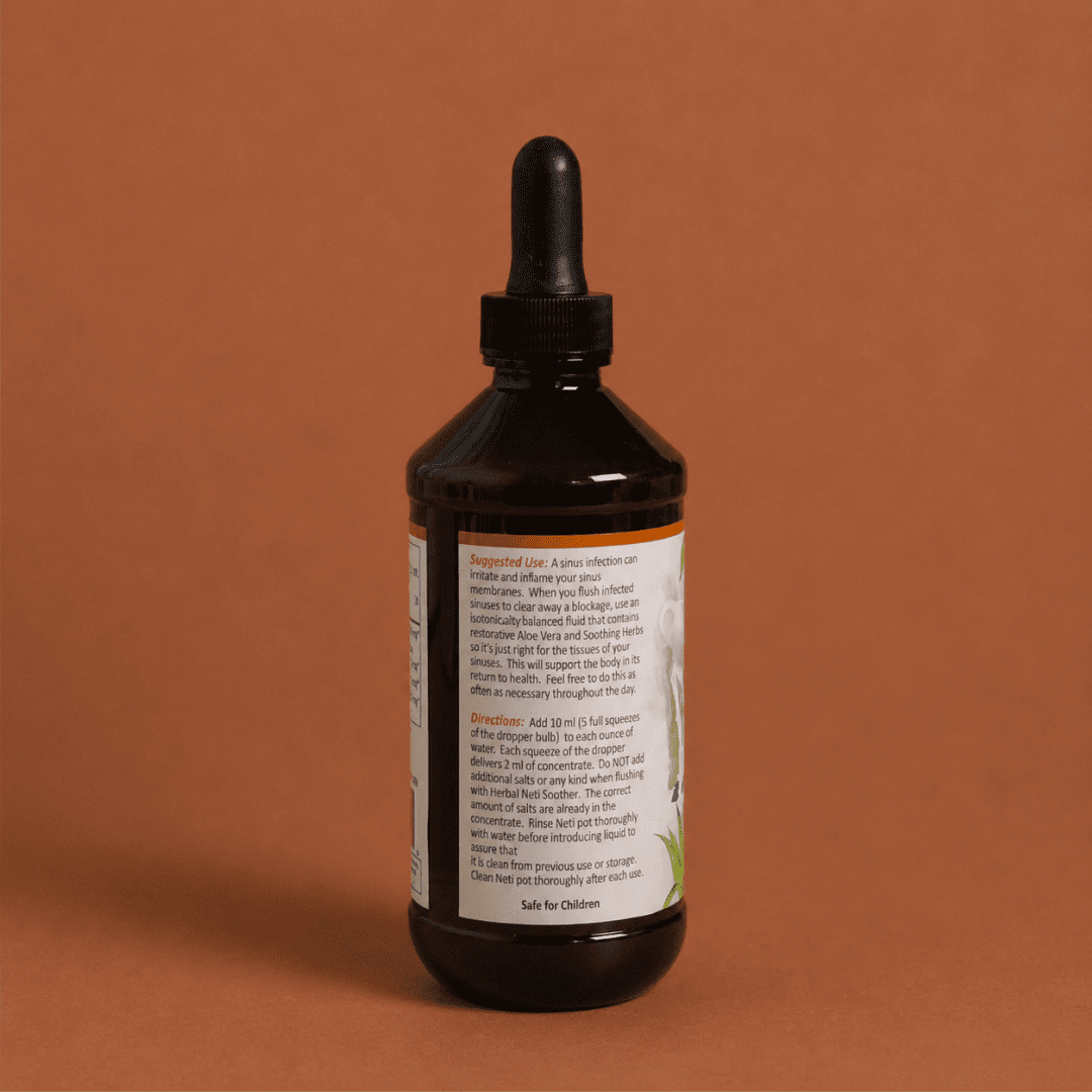 Nature’s Rite Herbal Neti Soother, 8oz Nasal Rinse Concentrate with Aloe Vera & Herbal Extracts, Saline-Balanced Formula