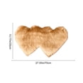 thumbnail image 3 of Anhility Double Heart Faux Fur Rug Super Soft Fluffy Shaggy Carpet Area Mats Rugs Girls Bedroom Sofa Home Decorative Floor Carpet (Yellow, 27.55x13.77 in), 3 of 6