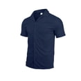 thumbnail image 6 of GrmtClth Men's Short Sets 2 Piece 2026 Beach Short Sleeve Tops Classic Button Down Clothing Workout Textured Outfits Royal Blue XL, 6 of 6