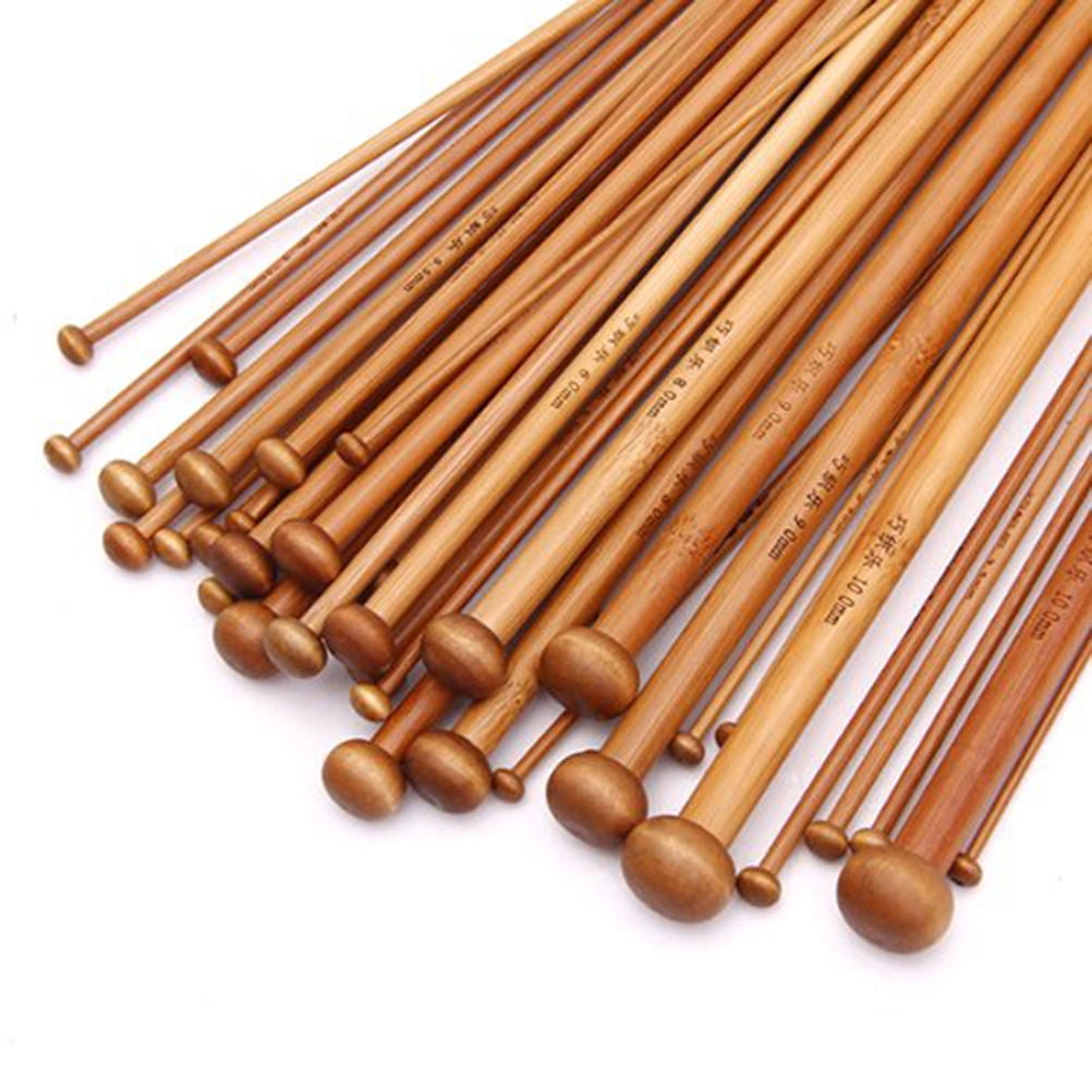 FOMIYES 108-Piece Knitting Needles Set Carbonized Chocolate Color for Knitters and Crochet Enthusiasts