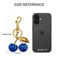 thumbnail image 3 of Soda Candy Cherry Bag Charm Purse Cute Keychains for Women Car Keyrings Leather Handbags Made of Metal Hardware and Glittering Resin, 3 of 6