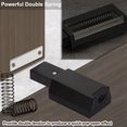 thumbnail image 4 of Paquete de 2 pestillos y cerraduras resistentes para puertas ocultas, pestillos táctiles y tiradores de cajón con imán de captura, color negro, 4 of 7