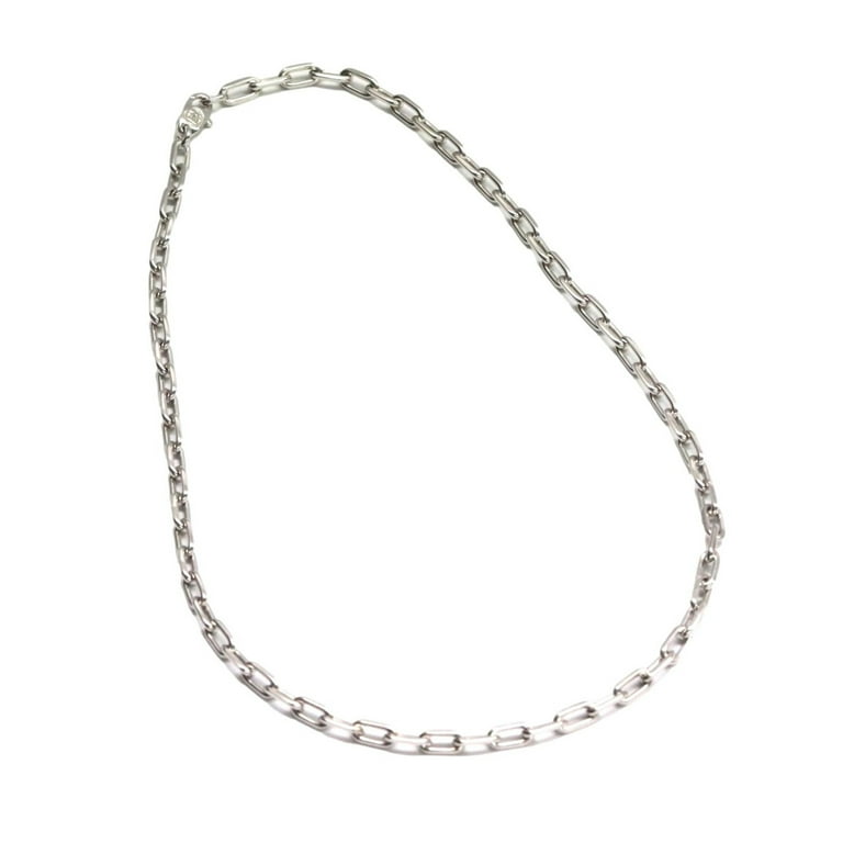 Pre Owned Cartier Spartacus Chain Necklace 46cm 750 K18WG White