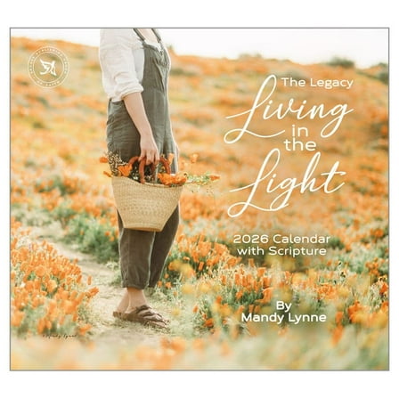 Legacy Publishing Group, Living in the Light by Mandy Lynne 2026 Wall Calendar, 13.38'' X 12.13'', 12-Month Calendar with Stapled Binding