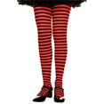thumbnail image 1 of Collants Rayés pour Filles 270-BLK-RED-M, Noir & Rouge - Moyen, 1 of 1
