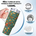 thumbnail image 4 of Underwater Cup Insulated Tumbler Stainless Steel Vacuum Travel Mug 40 oz with Handle and Straw Lid, 4 of 7