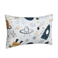 thumbnail image 2 of Fotbe Cartoon Planets Pillow Cases - Envelope Closure - Luxury, Extra Soft, Cooling Pillow Covers - Wrinkle, Fade, Stain Resistant-14"x20", 2 of 9