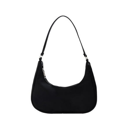 kurtrusly Woman Nylon Shoulder Bag Storage Casual Travel Case Crossbody Solid Color Handbags Organizers Female Pouch Bags Supplies Black Walmart